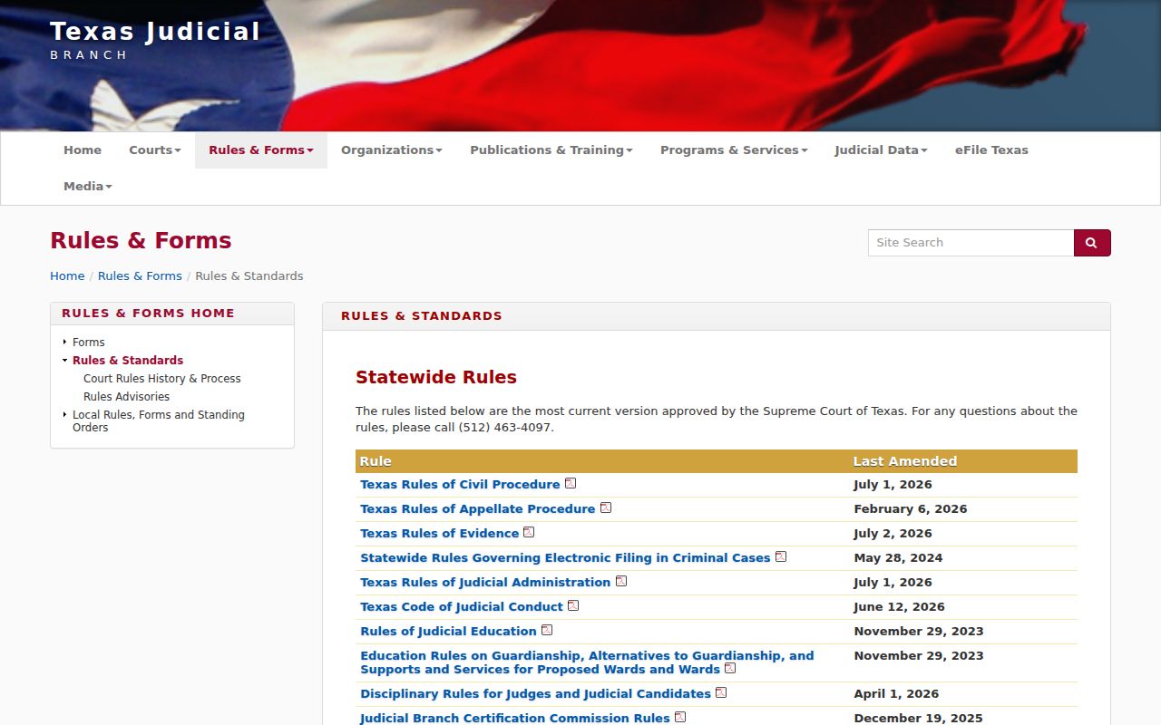 Crockett County civil court docket rules and standards source